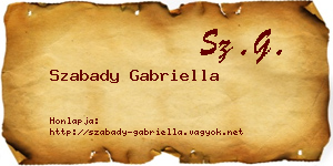 Szabady Gabriella névjegykártya